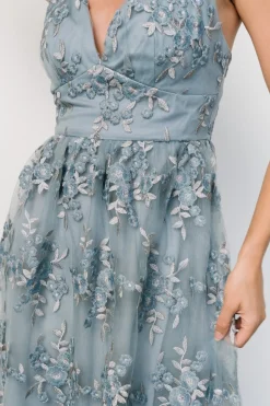 Online Baltic Born Dante Applique Midi Dress | Slate Blue SlateBlue