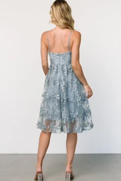 Online Baltic Born Dante Applique Midi Dress | Slate Blue SlateBlue
