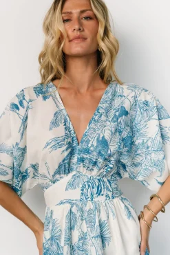 Hot Baltic Born Dara Maxi Dress | Ivory + Blue Print Ivory+BluePrint