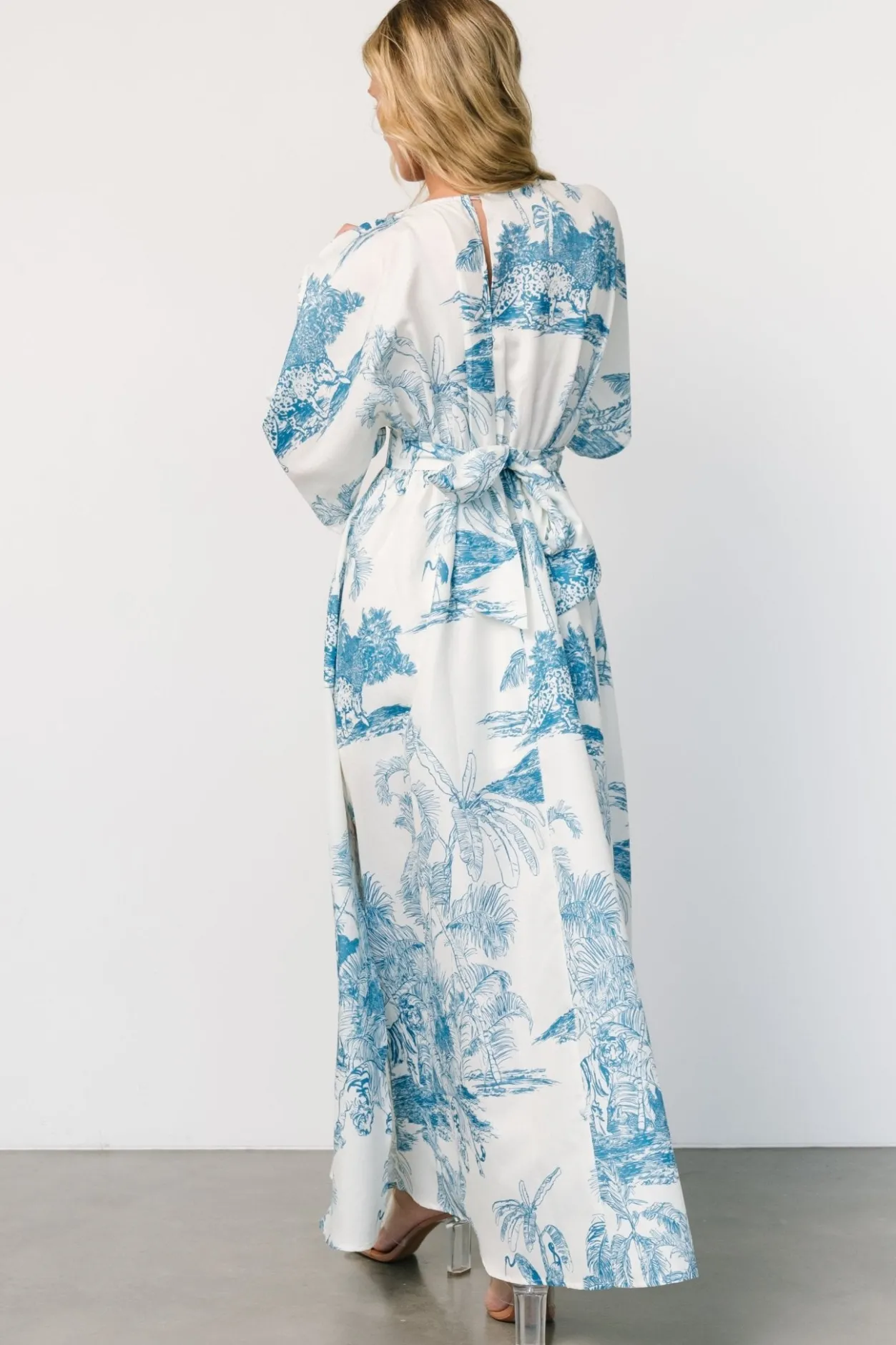 Hot Baltic Born Dara Maxi Dress | Ivory + Blue Print Ivory+BluePrint
