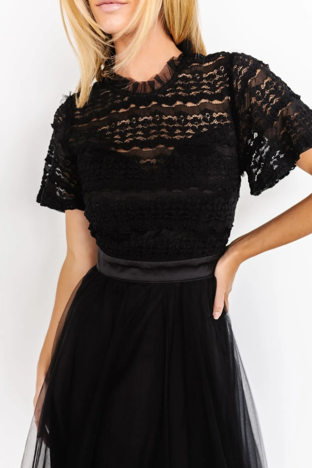 New Baltic Born Darcy Tulle Midi Dress | Black