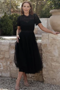 New Baltic Born Darcy Tulle Midi Dress | Black