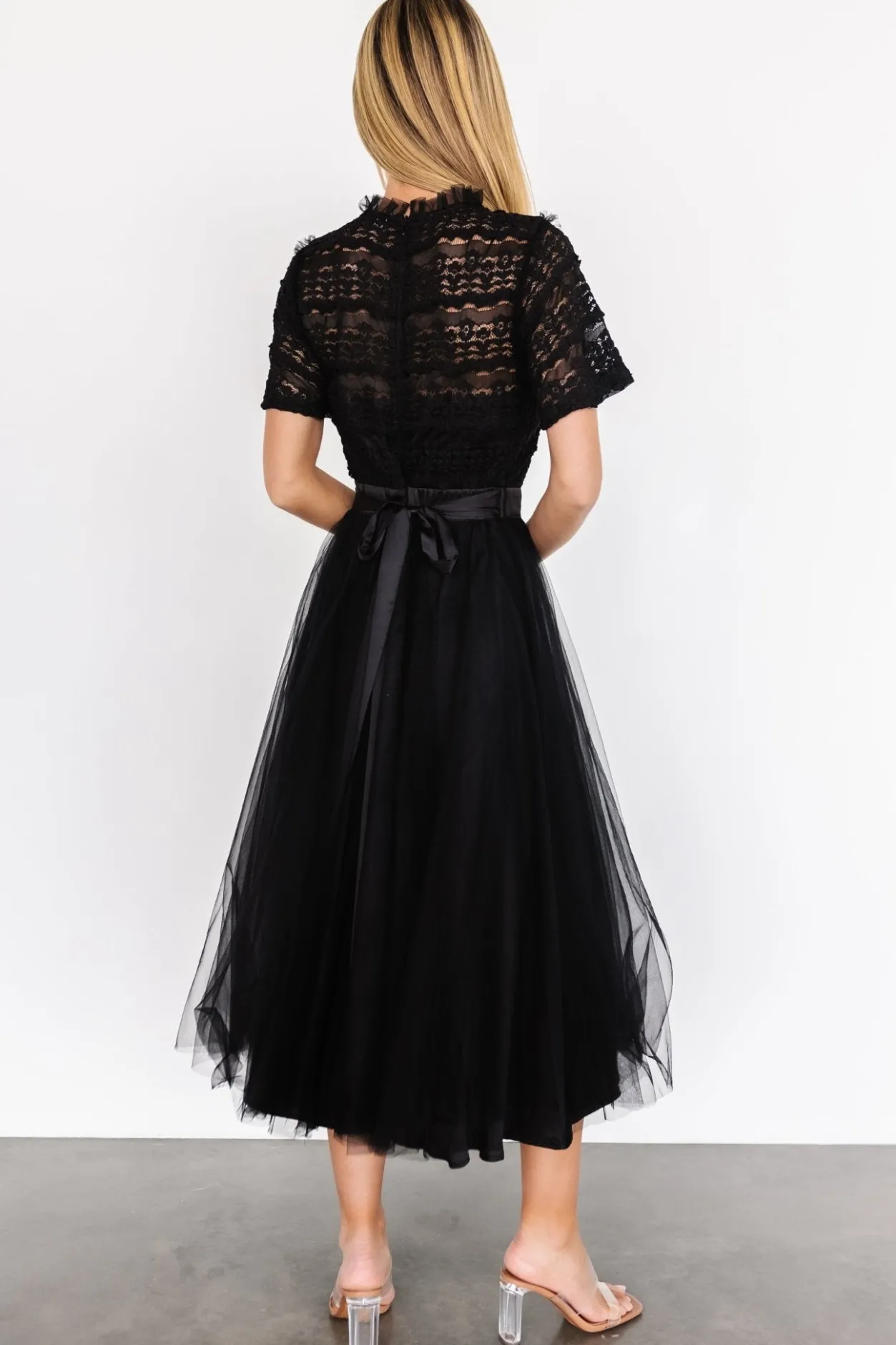 New Baltic Born Darcy Tulle Midi Dress | Black