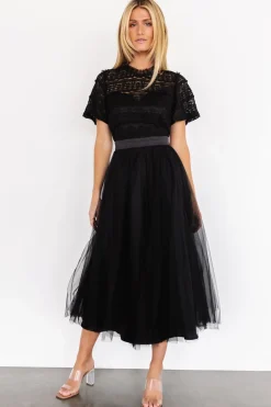 New Baltic Born Darcy Tulle Midi Dress | Black