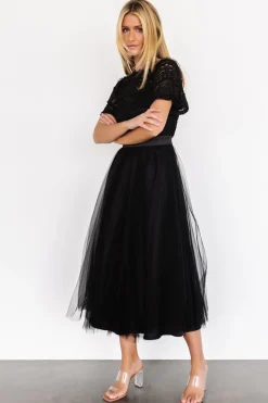 New Baltic Born Darcy Tulle Midi Dress | Black