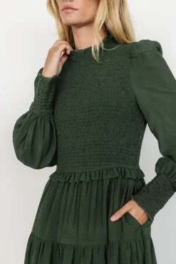 Clearance Baltic Born Daria Smocked Maxi Dress | Juniper Green JuniperGreen