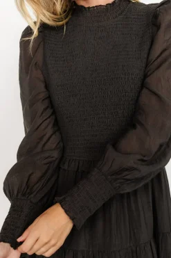Fashion Baltic Born Daria Smocked Maxi Dress | Charcoal