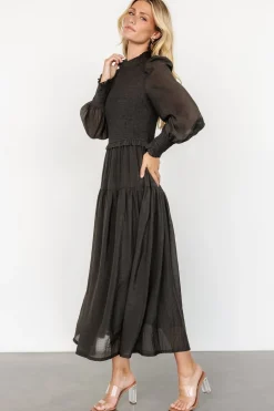 Fashion Baltic Born Daria Smocked Maxi Dress | Charcoal