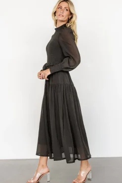 Fashion Baltic Born Daria Smocked Maxi Dress | Charcoal