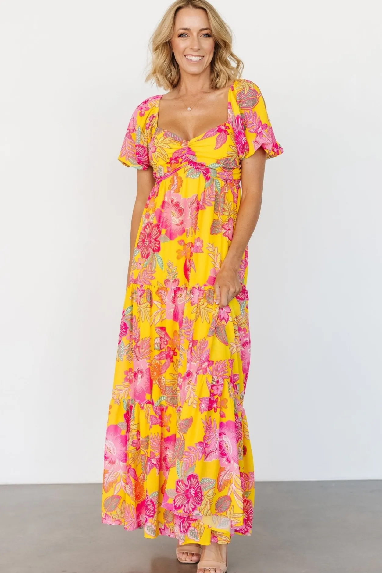 Sale Baltic Born Darla Maxi Dress | Yellow + Pink Floral Yellow+PinkFloral