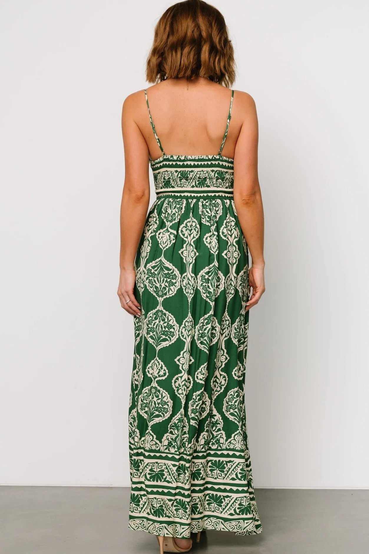 Fashion Baltic Born Davinah V Neck Maxi Dress | Green Print GreenPrint