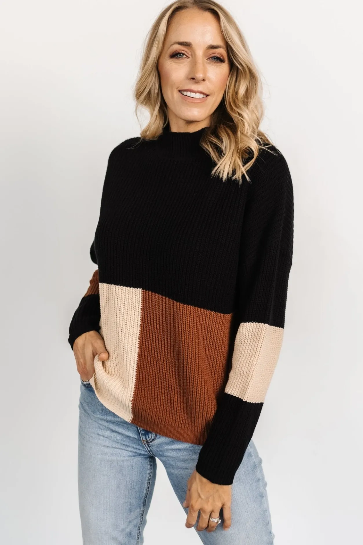 Sale Baltic Born Dawson Knit Sweater | Black Multi BlackMulti