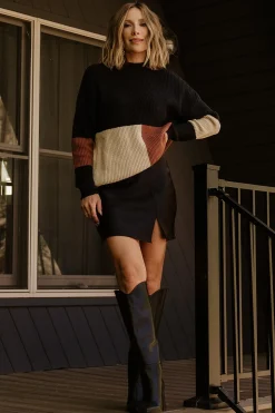 Sale Baltic Born Dawson Knit Sweater | Black Multi BlackMulti