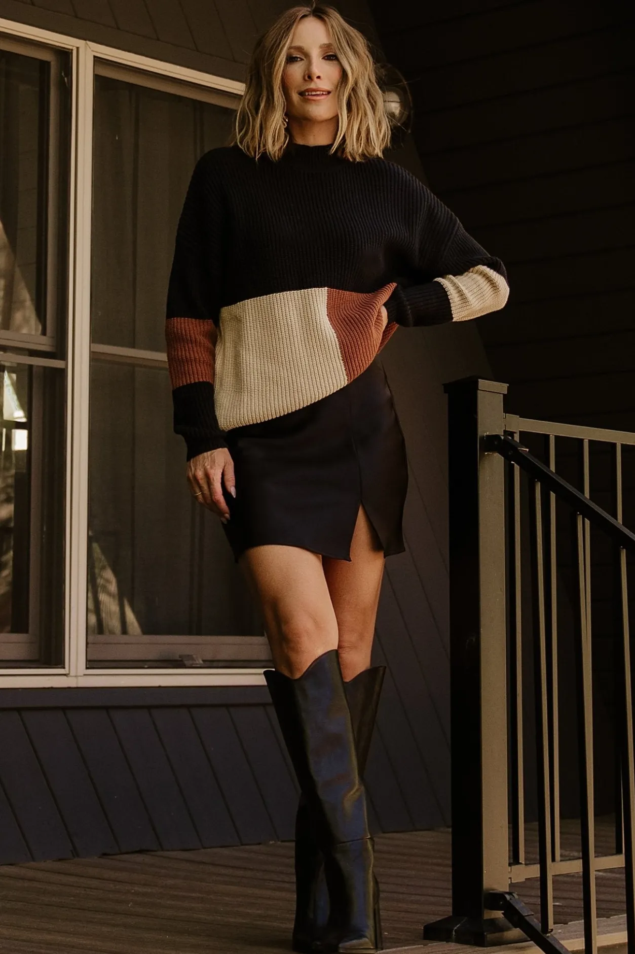 Sale Baltic Born Dawson Knit Sweater | Black Multi BlackMulti