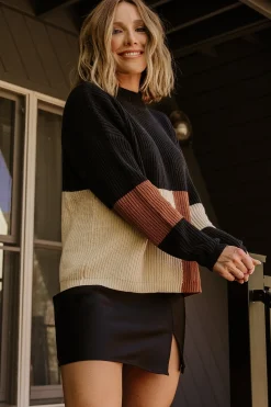 Sale Baltic Born Dawson Knit Sweater | Black Multi BlackMulti