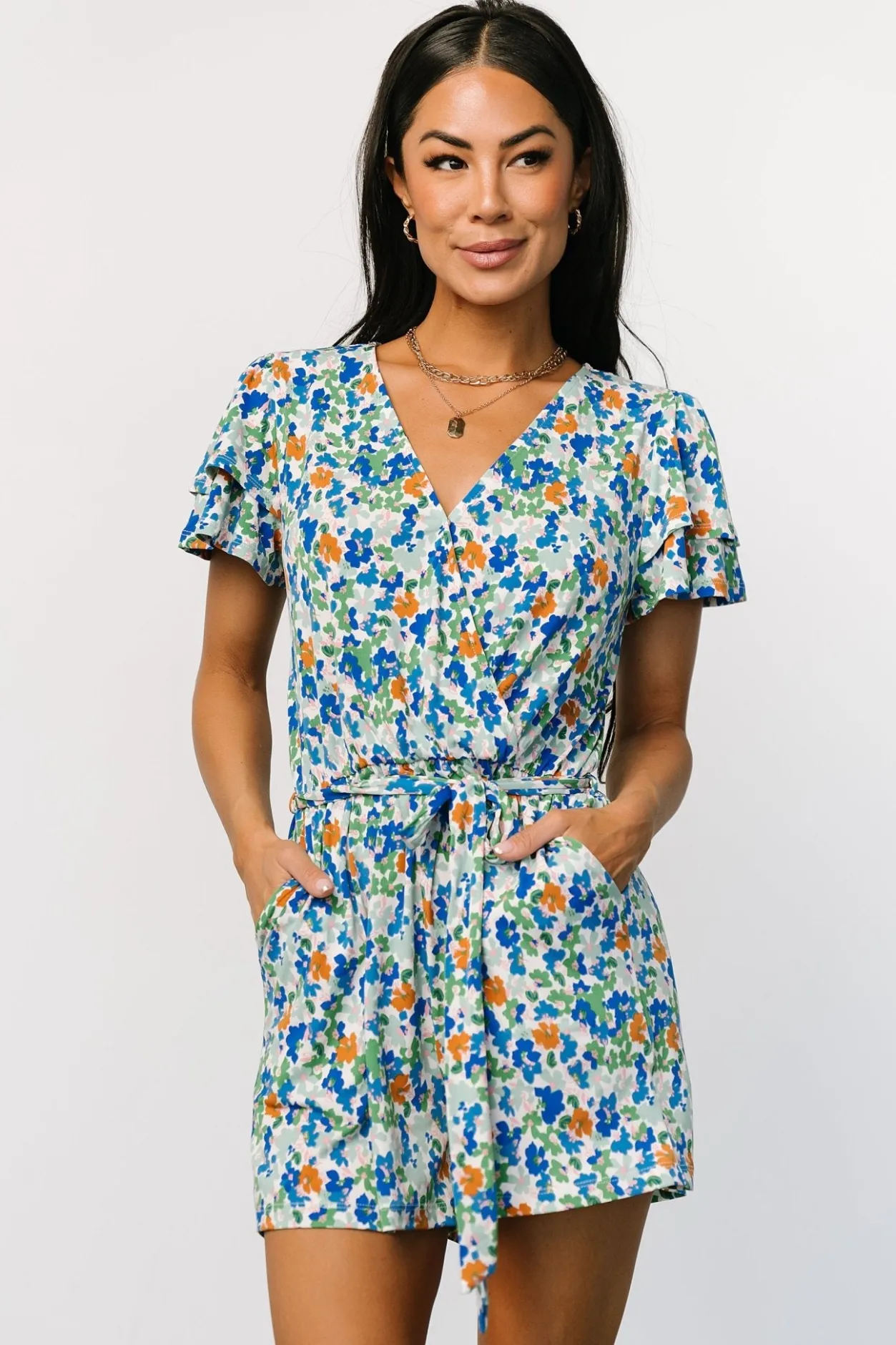 Online Baltic Born Daytona Romper | Blue + Green Multi Blue+GreenMulti