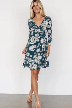 Best Baltic Born Declan Short Dress | Dark Green Floral DarkGreenFloral