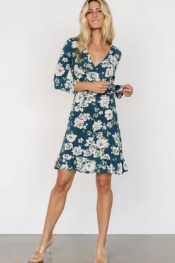 Best Baltic Born Declan Short Dress | Dark Green Floral DarkGreenFloral