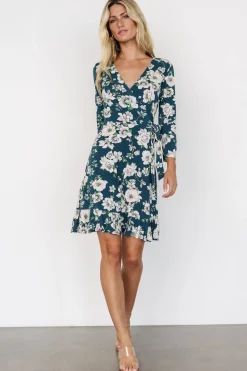 Best Baltic Born Declan Short Dress | Dark Green Floral DarkGreenFloral