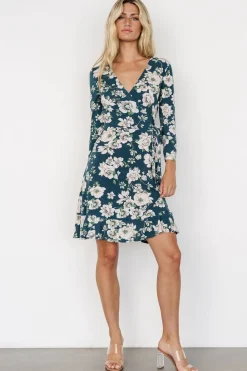 Best Baltic Born Declan Short Dress | Dark Green Floral DarkGreenFloral