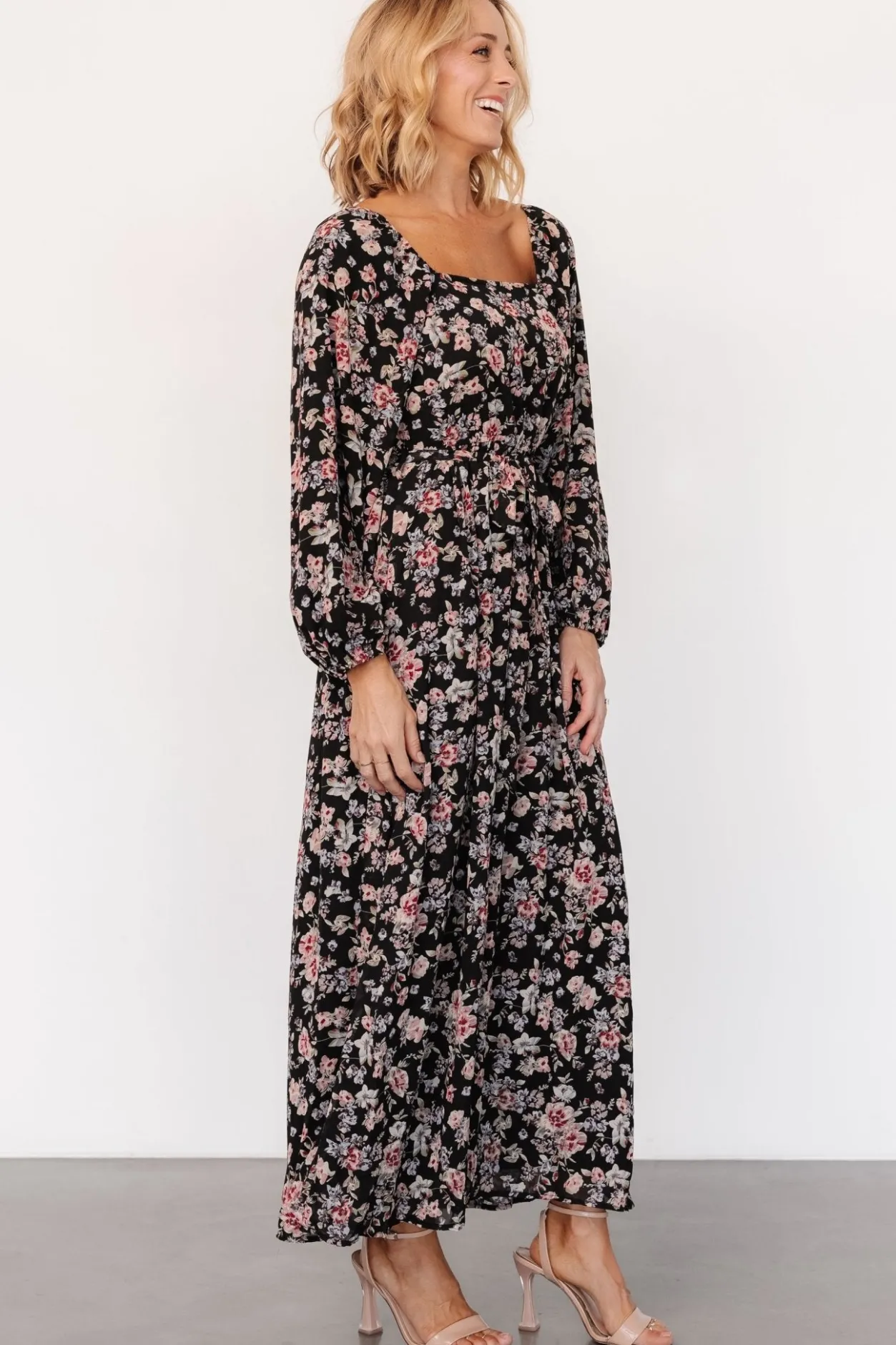 Hot Baltic Born Della Dress | Black Multi Floral BlackMultiFloral