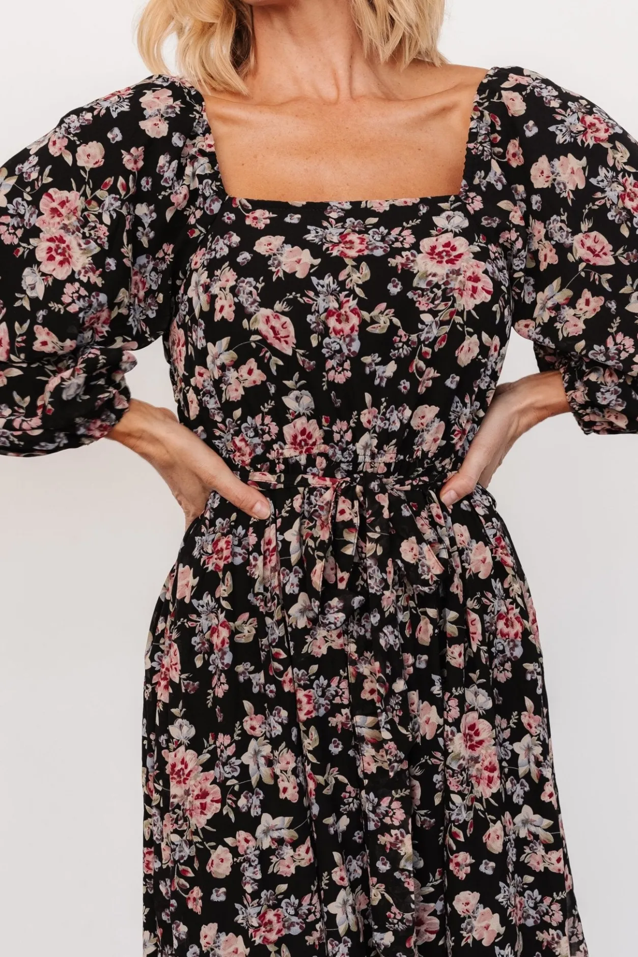 Hot Baltic Born Della Dress | Black Multi Floral BlackMultiFloral