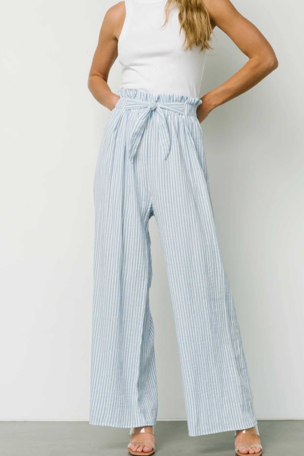 Online Baltic Born Delphi Wide Leg Pants | Blue Stripe BlueStripe