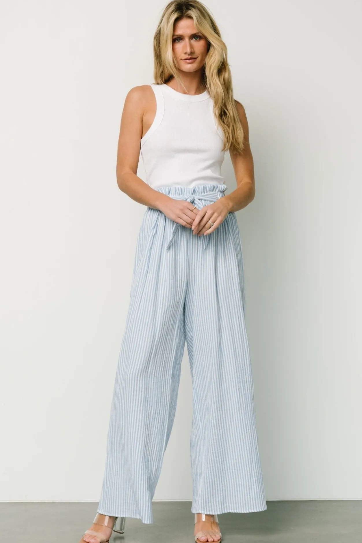 Online Baltic Born Delphi Wide Leg Pants | Blue Stripe BlueStripe