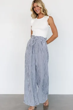 Online Baltic Born Delphi Wide Leg Pants | Navy Stripe NavyStripe