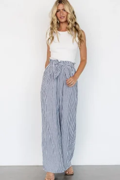 Online Baltic Born Delphi Wide Leg Pants | Navy Stripe NavyStripe