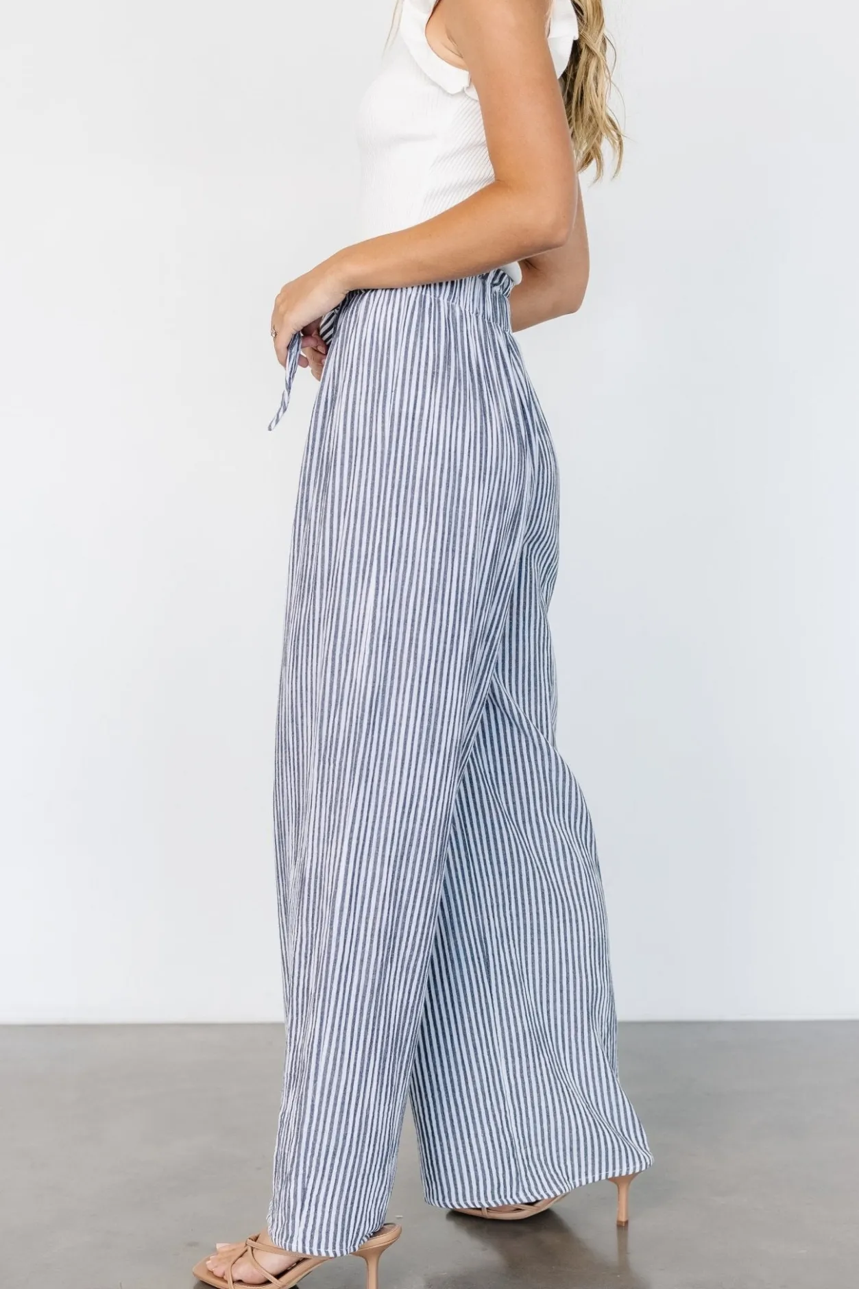 Online Baltic Born Delphi Wide Leg Pants | Navy Stripe NavyStripe