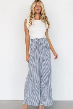 Online Baltic Born Delphi Wide Leg Pants | Navy Stripe NavyStripe