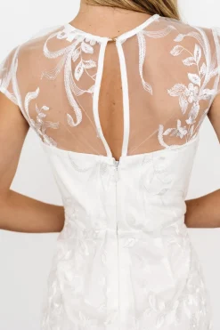 Fashion Baltic Born Delphine Applique Midi Dress | Off White OffWhite