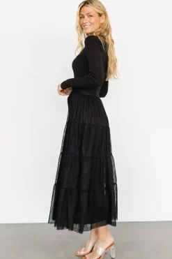 Discount Baltic Born Demi Sweater Tulle Dress | Black