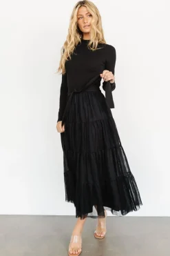 Discount Baltic Born Demi Sweater Tulle Dress | Black