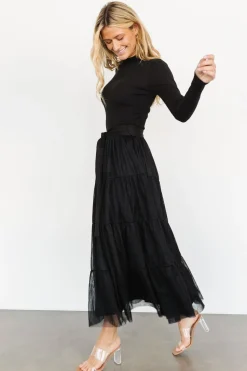 Discount Baltic Born Demi Sweater Tulle Dress | Black