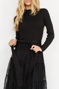 Discount Baltic Born Demi Sweater Tulle Dress | Black