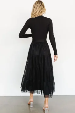 Discount Baltic Born Demi Sweater Tulle Dress | Black