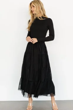 Discount Baltic Born Demi Sweater Tulle Dress | Black