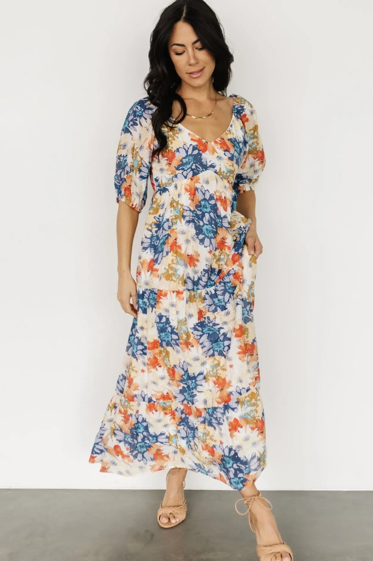 Outlet Baltic Born Denton Midi Dress | Blue Multi BlueMulti
