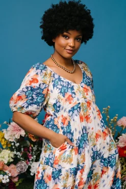Outlet Baltic Born Denton Midi Dress | Blue Multi BlueMulti