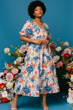 Outlet Baltic Born Denton Midi Dress | Blue Multi BlueMulti