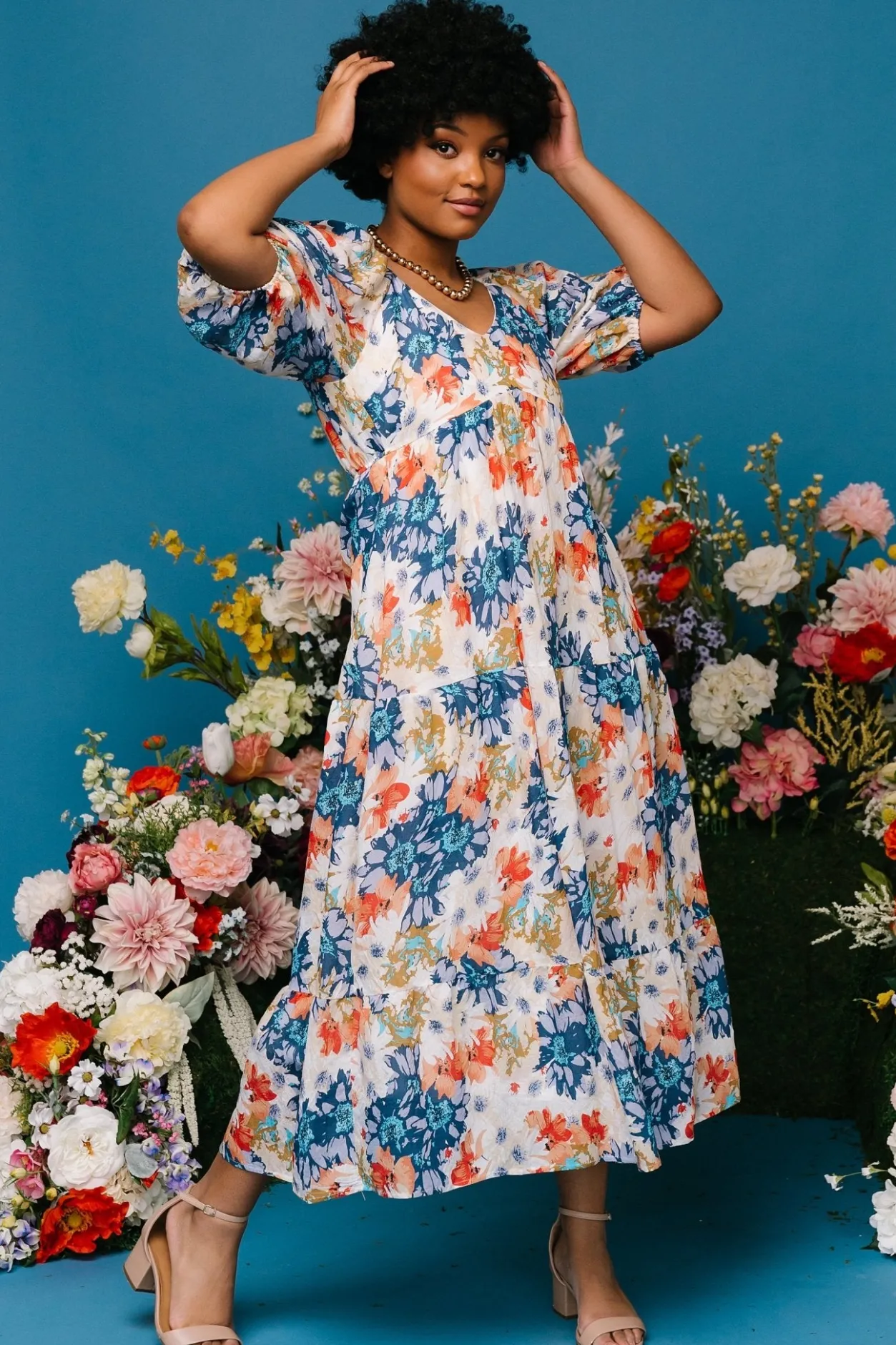 Outlet Baltic Born Denton Midi Dress | Blue Multi BlueMulti