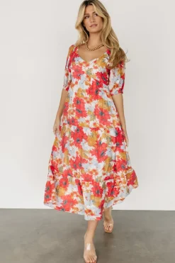 Fashion Baltic Born Denton Midi Dress | Red Multi RedMulti