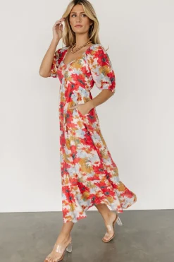 Fashion Baltic Born Denton Midi Dress | Red Multi RedMulti