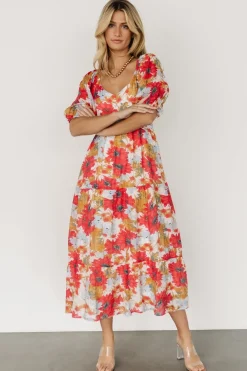 Fashion Baltic Born Denton Midi Dress | Red Multi RedMulti