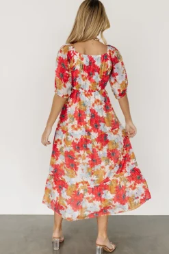 Fashion Baltic Born Denton Midi Dress | Red Multi RedMulti