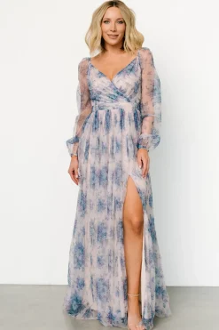 New Baltic Born Desiree Tulle Maxi Dress | Natural + Slate Floral Natural+SlateFloral