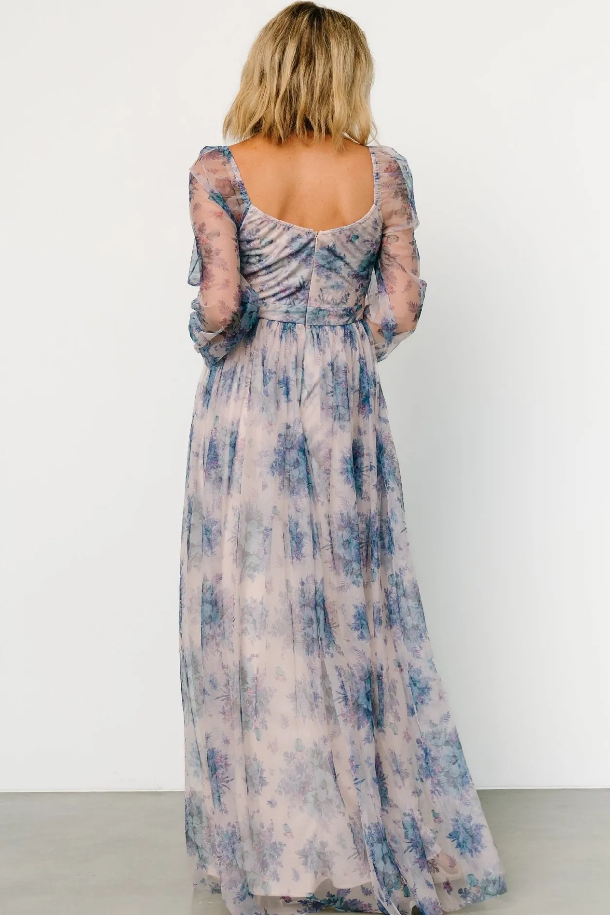 New Baltic Born Desiree Tulle Maxi Dress | Natural + Slate Floral Natural+SlateFloral