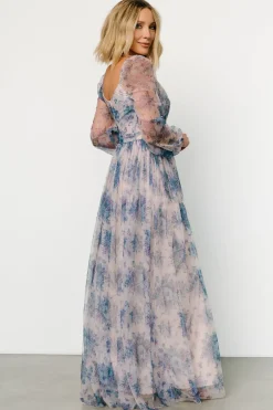 New Baltic Born Desiree Tulle Maxi Dress | Natural + Slate Floral Natural+SlateFloral